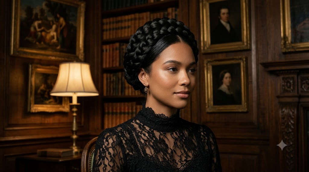 Liquid Noir Crown Braid